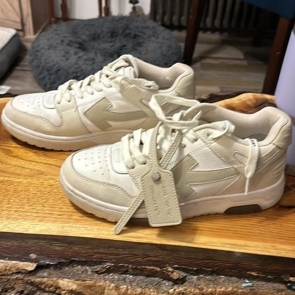 Off-white womens out of office, low trainers, in white/beige size 39 (8.5) - Picture 3 of 9